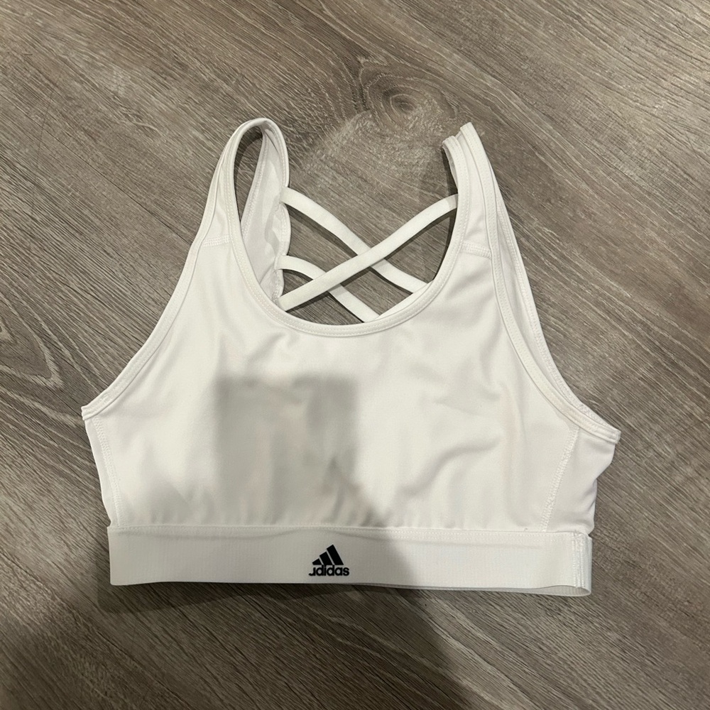 White Adidas Sports Bra
